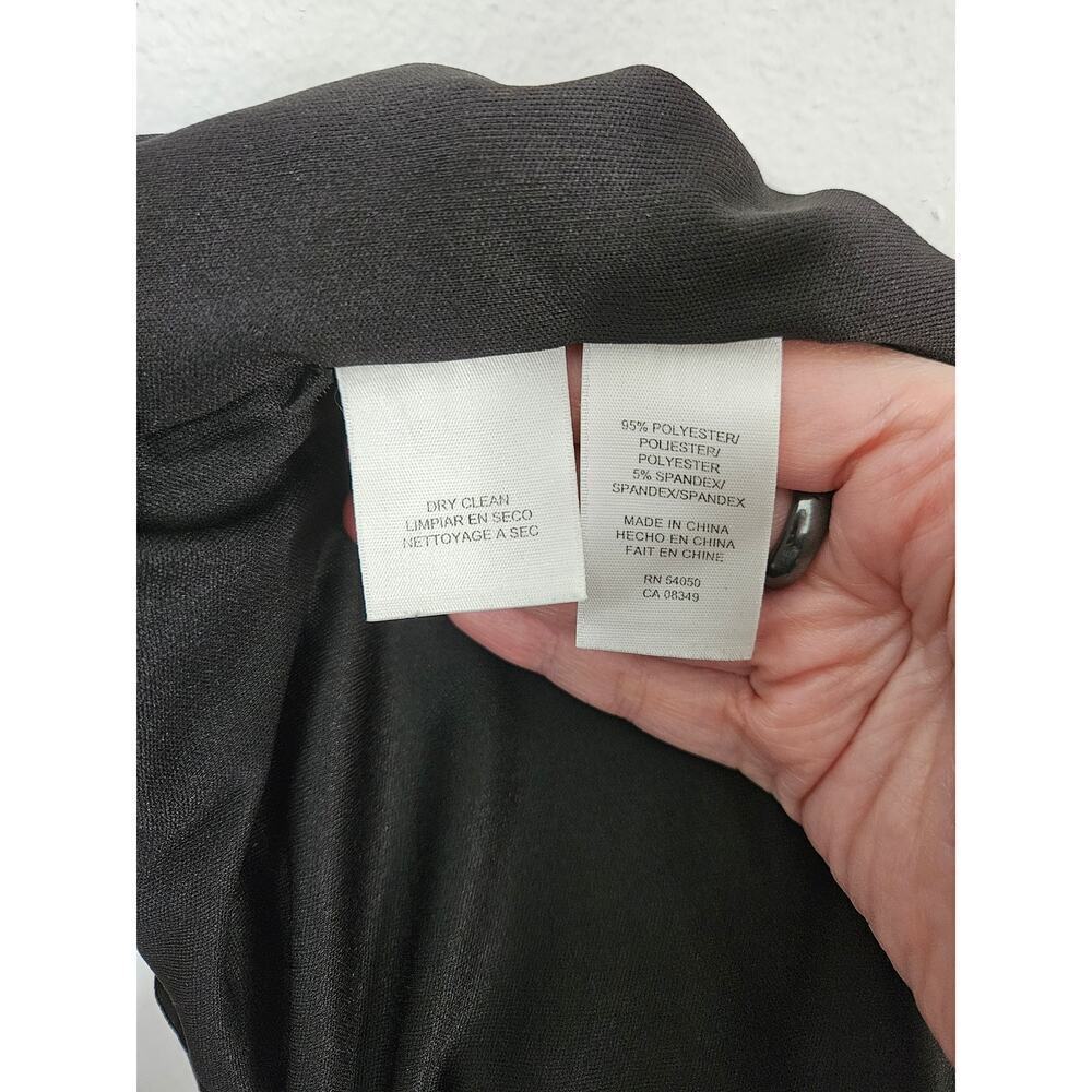 Anne Klein Faux Twist Front Dress Sz 12 Large Black/White Geometric Sleeveless - Picture 8 of 8